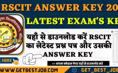 RSCIT Answer Key 2023 आरएससीआईटी परीक्षा की सभी सेट A, B, C, D की ऑफिशियल आंसर की जारी, यहां से डाउनलोड करें – 